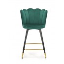 Стул барный HALMAR H106 темно-зеленый/черный/золотой